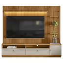 Ver imagem 2 de Estante Home Ripada 224cm Aloha para TV até 75 Nature/Off White G77 - Gran Belo