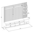 Ver imagem 3 de Estante Home Ripada 224cm Aloha para TV até 75 Nature/Off White G77 - Gran Belo