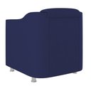 Ver imagem 4 de Poltrona Decorativa Tilla Reforçada Sala, Consultório – Balaqui Decor Cor:Azul Marinho
