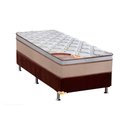 Ver imagem 1 de Cama Box Solteiro: Colchão Molas Pocket Ensacadas Castor Revolution Híbrido + Base Crc Suede Brown