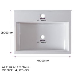 Cuba de Sobrepor Pia Lavabo Banheiro Apoio 35 X 39cm Ágata Acabamento Brilhante - 2