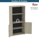 Ver imagem 4 de Armário Misto P25 Pandin 80 Cm (largura) em Mdp Cor Castanheira Natural com 2 Portas e 3