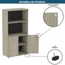 Ver imagem 5 de Armário Misto P25 Pandin 80 Cm (largura) em Mdp Cor Castanheira Natural com 2 Portas e 3