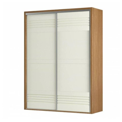 Roupeiro Menfis 2 Portas Cor Freijo Off White 180cm - 66673