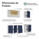 Ver imagem 4 de Armário de Cozinha Compacta 180 Cm Branco-azul Vik Madesa 04 Branco-azul