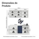 Ver imagem 3 de Armário de Cozinha Compacta 180 Cm Branco-azul Vik Madesa 04 Branco-azul
