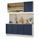 Ver imagem 2 de Armário de Cozinha Compacta 180 Cm Branco-azul Vik Madesa 04 Branco-azul