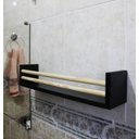 Ver imagem 2 de 2 Prateleiras Dulce Preta para Decorar e Organizar -40x10 Cm