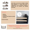 Ver imagem 3 de 2 Prateleiras Dulce Preta para Decorar e Organizar -40x10 Cm