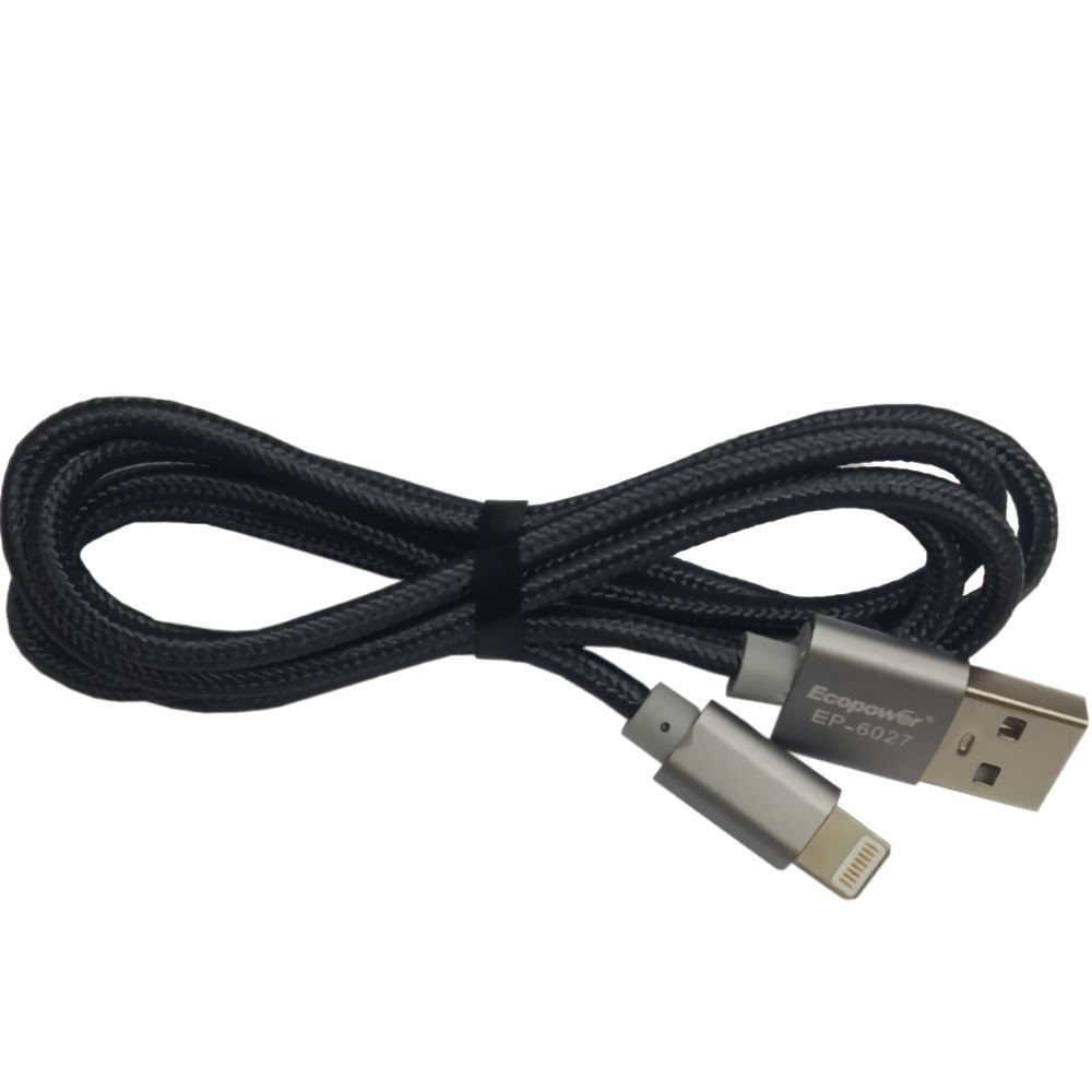 Cabo USB Lightning Ecopower EP-6027 - Preto 1 Metro - 1