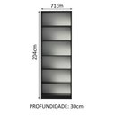 Ver imagem 7 de Estante Livreiro 6908 com 6 Nichos Preto