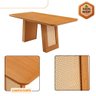 Mesa Carolina 180 Tampo Mdf Canto Copo 6 Cadeiras Copper Premium Moderna Mobilia - 6