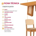 Ver imagem 5 de Mesa Carolina 180 Tampo Mdf Canto Copo 6 Cadeiras Copper Premium Moderna Mobilia