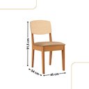 Ver imagem 4 de Mesa Carolina 180 Tampo Mdf Canto Copo 6 Cadeiras Copper Premium Moderna Mobilia