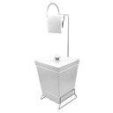 Ver imagem 1 de Lixeira com Suporte de Papel Higiênico - Stolf Branco