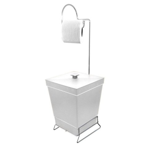 Lixeira com Suporte de Papel Higiênico - Stolf Branco