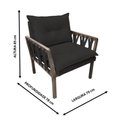 Ver imagem 2 de Kit 2 Poltronas Decorativa Luxo Safira Dora Bela Cor Cinza Linho 1005
