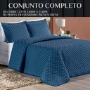 Ver imagem 6 de Conjunto Cama Casal Queen Size Melody Bordada 200 Fios Extra Macio - Ravena:azul