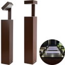 Ver imagem 2 de Poste Luminária Balizador para Jardim Direcional Gu10 Marrom
