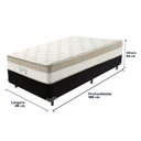 Ver imagem 3 de Cama Box Preto e Colchão King Best Molas Ensacadas Solteiro 88x188x33 Anjos