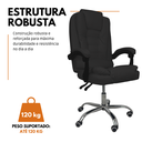 Ver imagem 5 de Cadeira de Escritório Presidente Soft Reclinável Ergonômica - Preto - 1