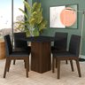Mesa de Jantar Quadrada com 4 Cadeiras Moscou Imbuia/preto/preto - M.a Imbuia/preto/preto 06 - 2