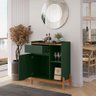 Aparador Bar Bari 1 Porta 1 Gaveta com Pés de Madeira Maciça Verde Oliva Cedro - 5