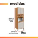 Ver imagem 4 de Armário de Cozinha Paneleiro 4 Portas 2 Nichos Núbia