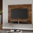 Ver imagem 2 de Painel Sion com Prateleira 02 Nichos para Tvs de até 56 Polegadas JCM Moveis Cacau/Grigio