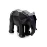 Escultura Elefante Em Poliresina Preto 15x20x9cm - 1