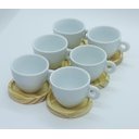 Ver imagem 3 de Kit Jogo 6 Xícaras Café e Chá 150ml C/ Pires Red. Pinus