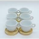 Ver imagem 2 de Kit Jogo 6 Xícaras Café e Chá 150ml C/ Pires Red. Pinus