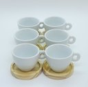 Ver imagem 2 de Kit Jogo 6 Xícaras Café e Chá 150ml C/ Pires Red. Pinus