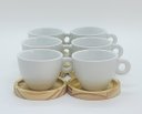 Ver imagem 1 de Kit Jogo 6 Xícaras Café e Chá 150ml C/ Pires Red. Pinus