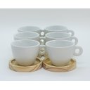 Ver imagem 1 de Kit Jogo 6 Xícaras Café e Chá 150ml C/ Pires Red. Pinus