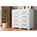 Ver imagem 5 de Cômoda Solteiro Nalu c/ 8 Gavetas Nature/Off White - ACP