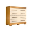 Ver imagem 1 de Cômoda Solteiro Nalu c/ 8 Gavetas Nature/Off White - ACP