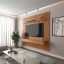 Ver imagem 3 de Painel para Tv 55 Polegadas Home Antares Ripado 3 Gavetas Prateleira:cinamomo