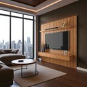 Ver imagem 1 de Painel para Tv 55 Polegadas Home Antares Ripado 3 Gavetas Prateleira:cinamomo