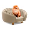 Mini Cama Poltrona Pet Lary Baby para Cachorro Veludo Bege - Desk Design - 2