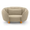 Mini Cama Poltrona Pet Lary Baby para Cachorro Veludo Bege - Desk Design - 1