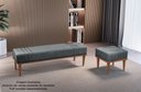 Ver imagem 2 de Recamier Banco Puff Linho Cinza Mari