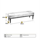 Ver imagem 4 de Recamier Banco Puff Linho Cinza Mari