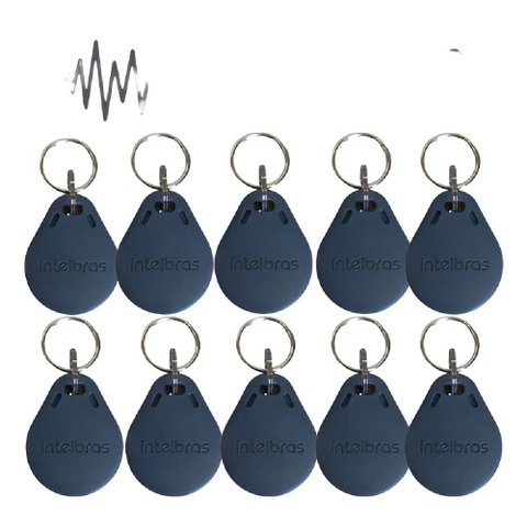 Kit 10 Chaveiros Proximidade Tag 125KHZ Th 1000 Intelbras