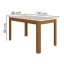 Ver imagem 2 de Mesa de Jantar Retangular 150cm sem Cadeiras de 6 Lugares Bellagio