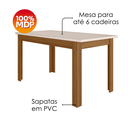 Ver imagem 4 de Mesa de Jantar Retangular 150cm sem Cadeiras de 6 Lugares Bellagio