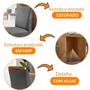 Ver imagem 3 de Mesa Evora 120 Mdf com 4 Cadeiras Athenas Linho Grafite-naturalle-naturalle