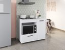 Ver imagem 3 de Balcão Armario Branco para Cooktop 4 Bocas Moderno Espaçoso com Gavetas Mp