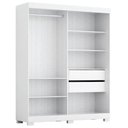 Ver imagem 2 de Guarda Roupa Solteiro 2 Portas de Correr Helena Branco 100% MDF