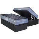 Ver imagem 1 de Cama Box Baú Solteiro: Colchão Molas Masterpocket Ensacadas Paropas Petrus Chumbo + Base Crc Suede